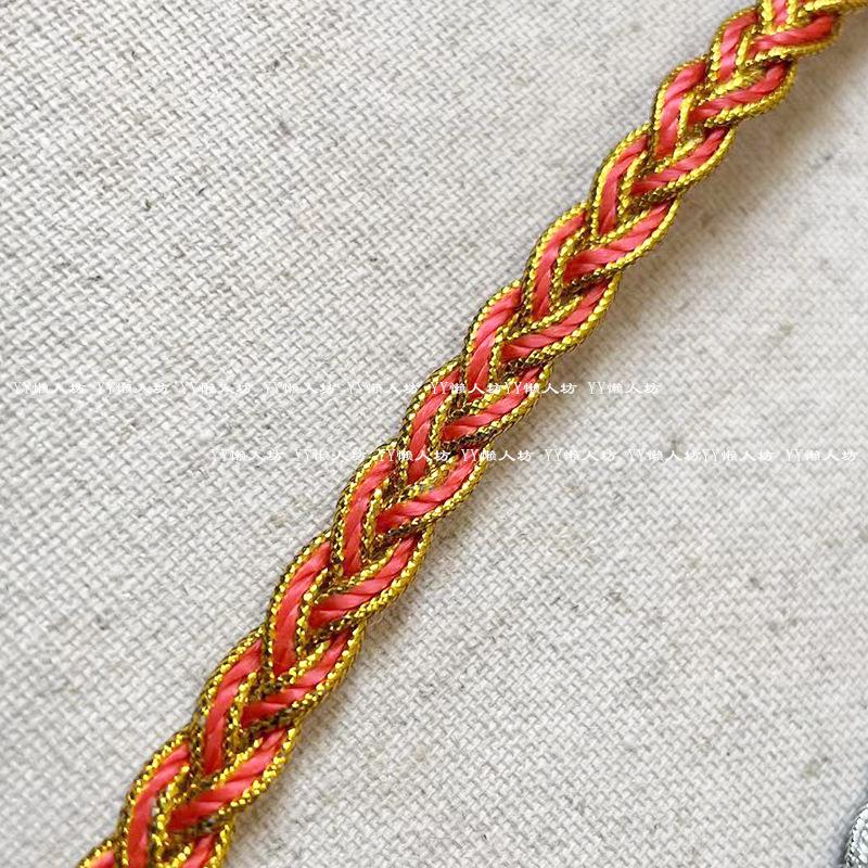 

0,8 см Многоцветная трехпрядная плетеная лента для этнической одежды