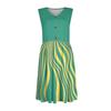 Women's Sleeveless Casual Vacation Loose Swing Geometric Button Midi Dress With Pockets
