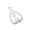 Milky Opal Gemstone 925 Sterling Silver Jewelry Zircon Pendant 1.27" For Women CZP-4-4