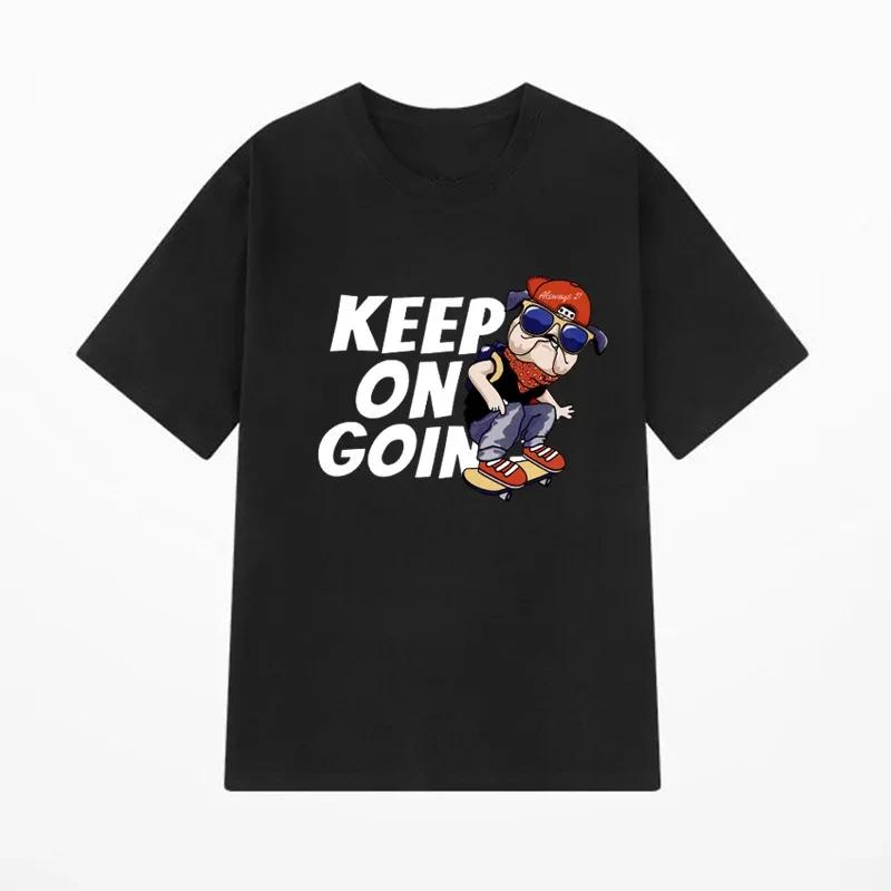 Oversized t-shirt Unisex Personlighet Mode Bekväm Allmän hög kvalitet Ren Bomull Smal Passform Grafisk Vintage Kläder