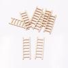 Mini Wooden Dollhouse Ladder: Garden Potted Plant Ornament & Photography Prop