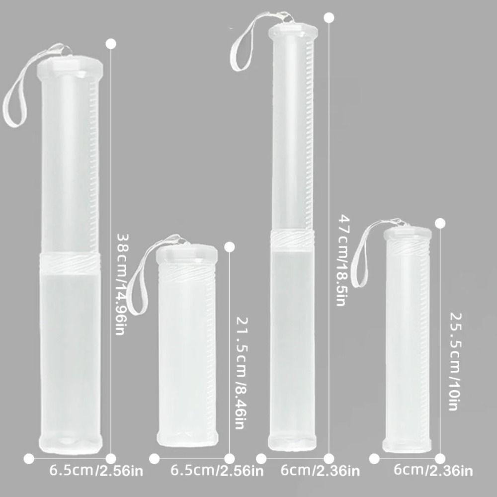 Extendable Artist Storage Tube Plastic Adjustable Length Pen Holder Translucent with Carrying Lanyard Brush Pencil Holder