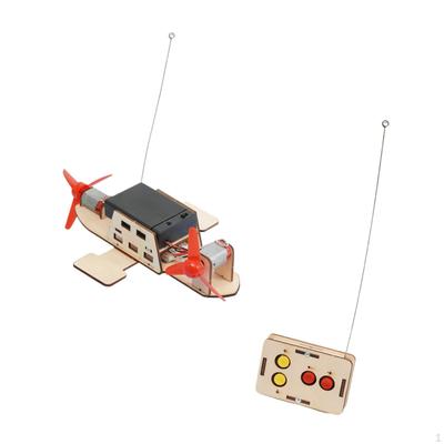 Kit de Barco RC DIY Brinquedo Educacional de Aprendizagem Controle Remoto Vento para Meninos