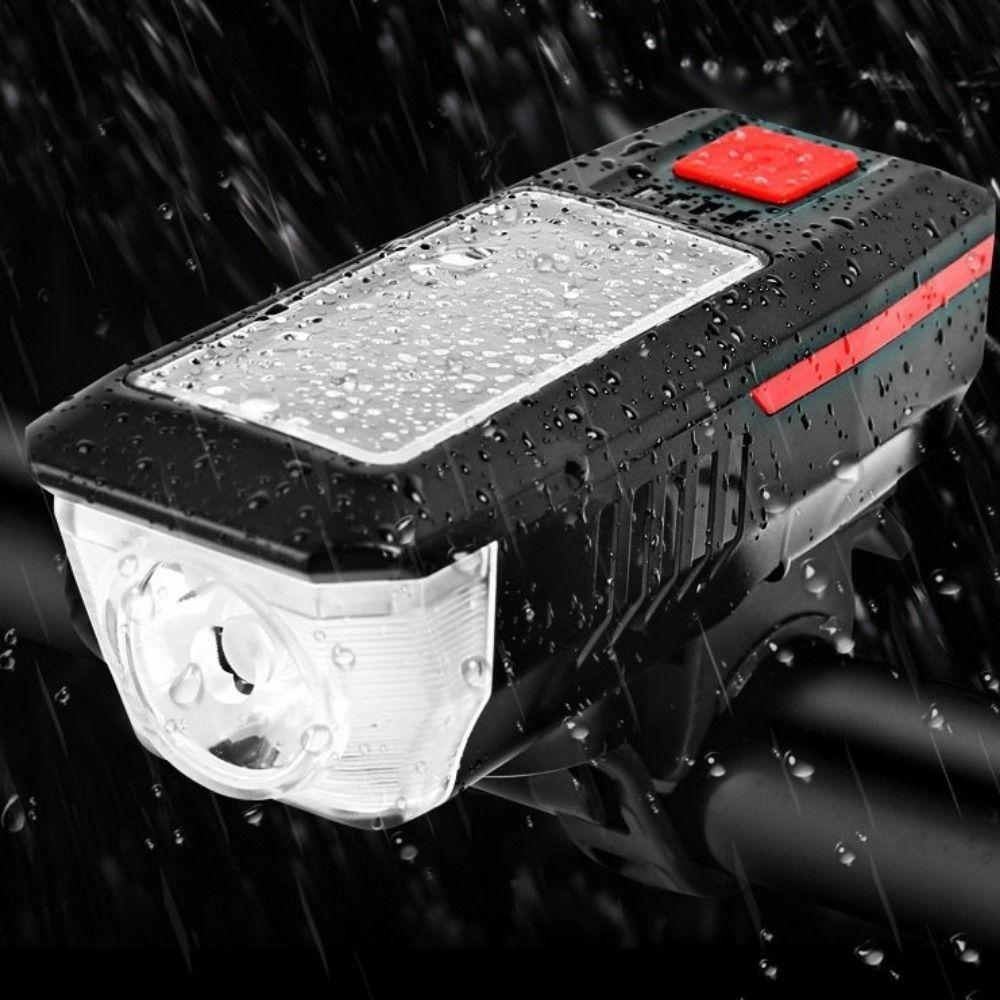 3 Modes Solar Bicycle Light Power Display Bike Front Lamp Mountain Road Bike Front Lamp  Work