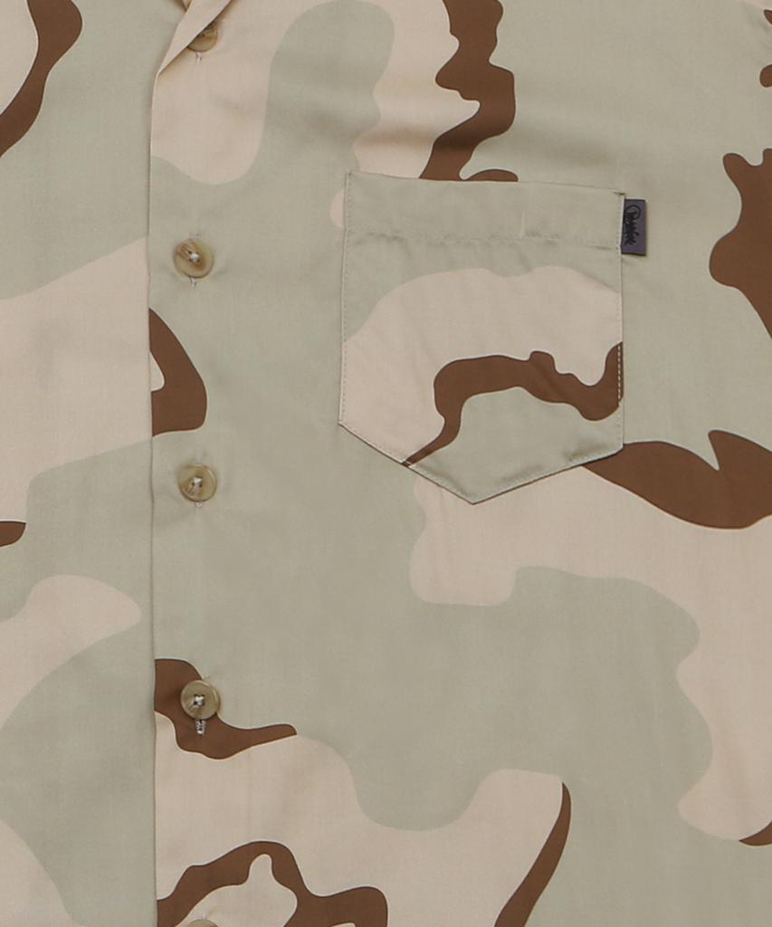 ARCANE FUNK Relaxed Camo Half Shirt Beige