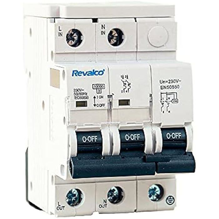 Disjoncteur Revalco Iga 2P 32A C 10Ka - Blanc