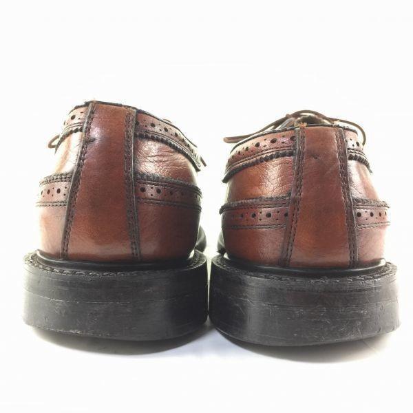 Pre-80s USA Vintage Long Wingtip American Brogue Shoes Brown size 9.5D 27.0-27.5 Men's(USED)