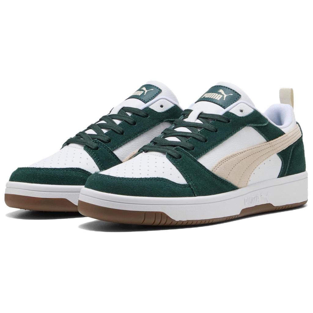 New PUMA Rebound V6 Abrasion Resistant Low Top Skateboard Shoes Unisex Green White 402262-05