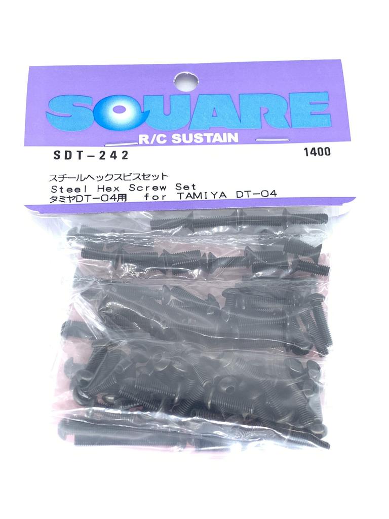 Square Steel Hex Screw Set (for Tamiya DT-04) SDT-242