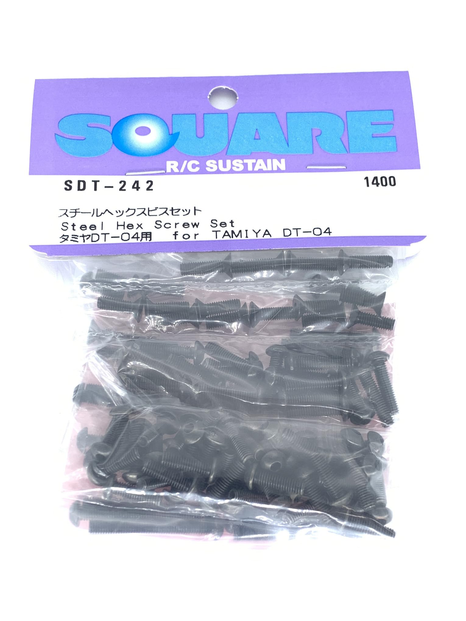

Square Steel Hex Screw Set (for Tamiya DT-04) SDT-242