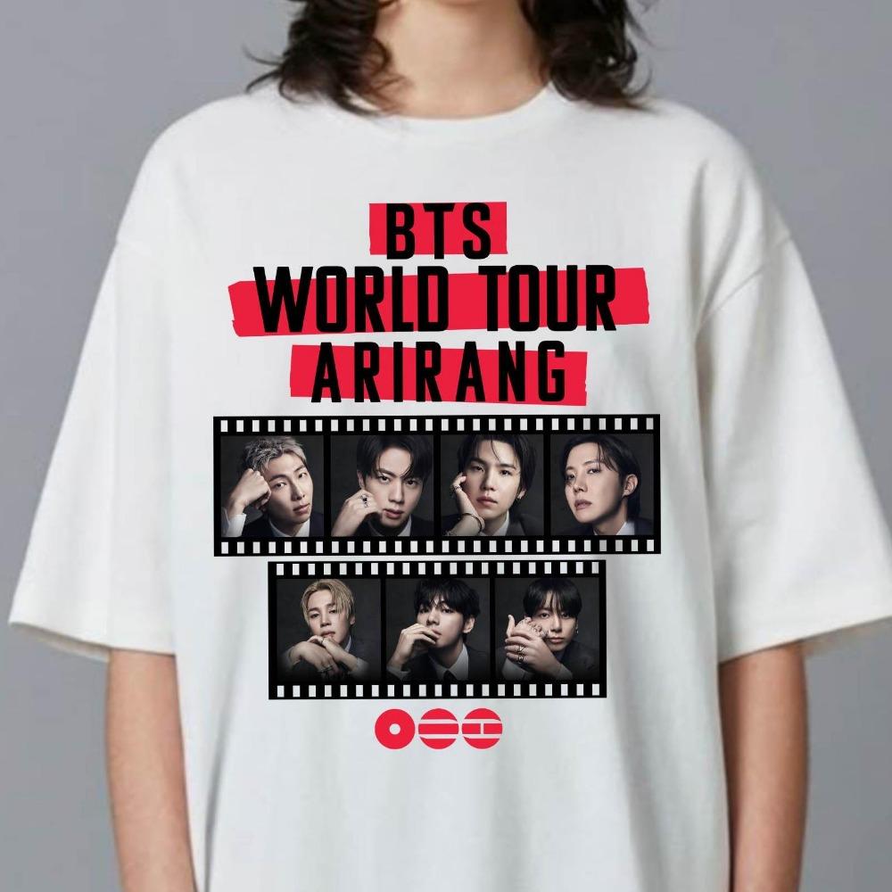 BTS Arirang Album Tour Movie Stripe Pattern T-shirt 2XS