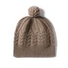 Cashmere Autumn and Winter New Women's Solid Color Twist Outdoor Warm Fur Ball Ear Protection Knitted Casual Hat