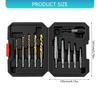 Professional 11Pcs Damaged Screw Extractor Kit Carbon Steel Drill Bit Set Rusted Bolt Removal Tool With Hexagonal Shank Design