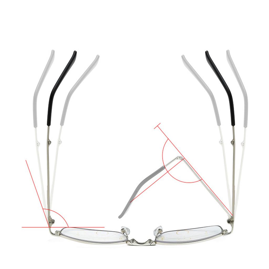 Fashionable Neck Hanging Reading Glasses Magnet PC Square Frame HD Convenient And Comfortable Telescopic Feet Unisex