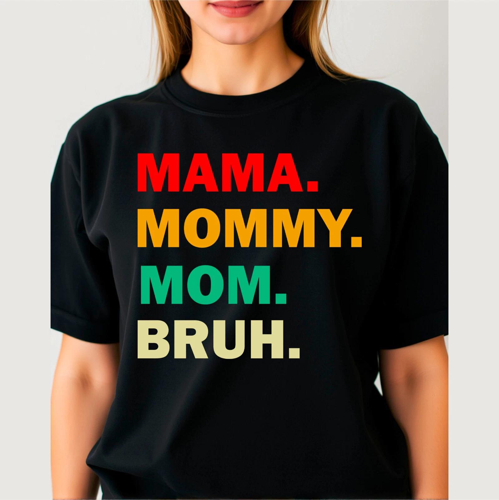 Футболка Мама Мамочка Мам Бро, Смешной Подарок на День Матери День Рождения Футболка Топ XL
