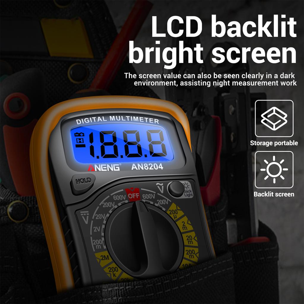 Multifunktionales Multimeter 1999 Zählwerte Hochpräzision ACDC Spannung DC Stromtester Diode Triode