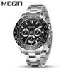 Men'S Watch, Multifunctional Waterproof Chronograph Business Steel Watch Versatile Sports Watch 8104