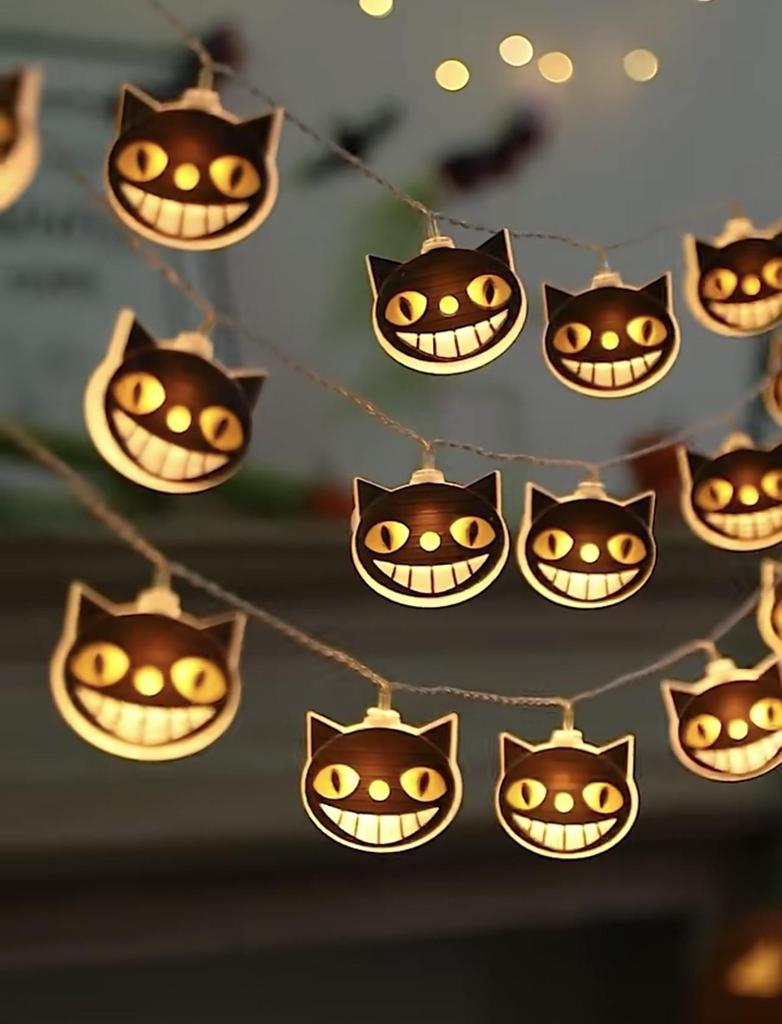 Halloween LED Pumpkin String Lights - Colorful Ghost Festive Decor
