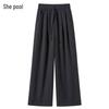 Tachi Women's Retro Plaid Elastic Waist Wide-Leg Pants