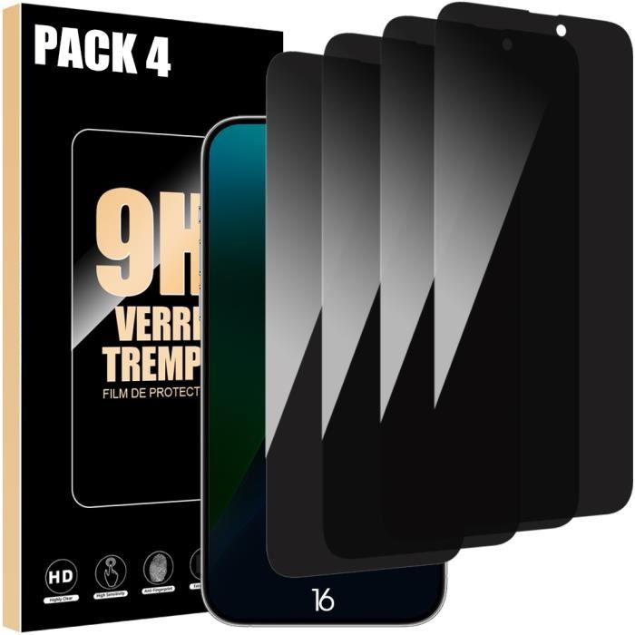 Protecteur d'écran - Verre Trempé - iPhone 16 - Anti-Espion - 9H - Ultra Fin