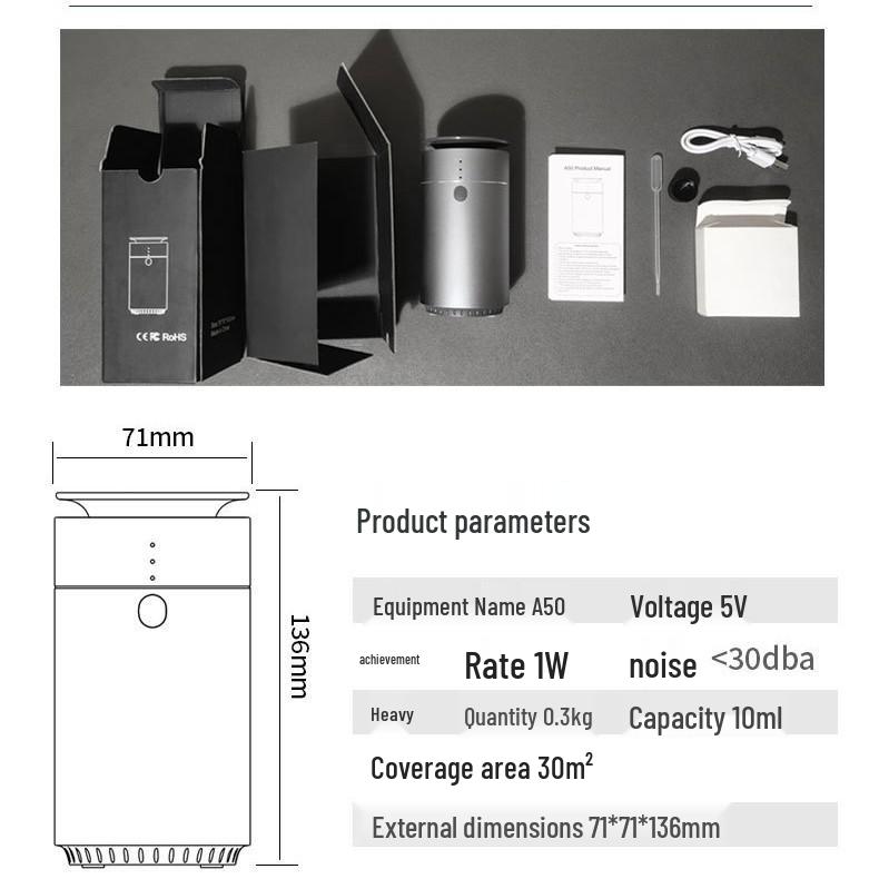Rechargeable Car & Home Essential Oil Diffuser with Timer