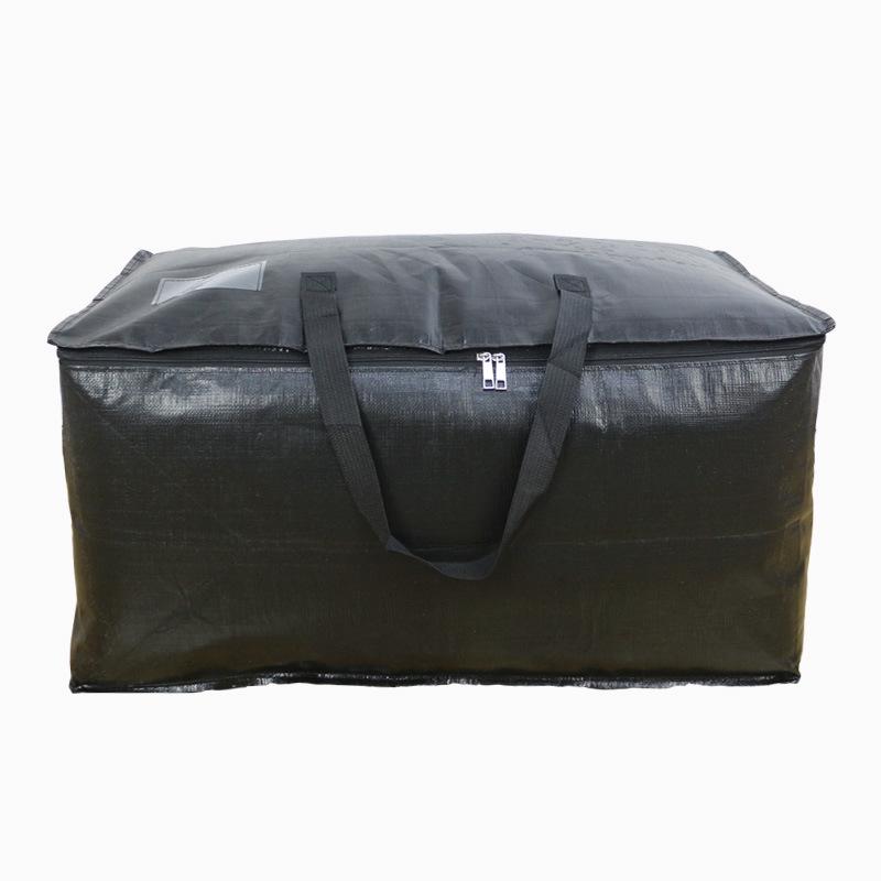 PE Waterproof Dust-proof Quilt Clothing Storage Bag Large-capacity Moving Luggage Packing Bag Home Durable Woven Bag With Zipper