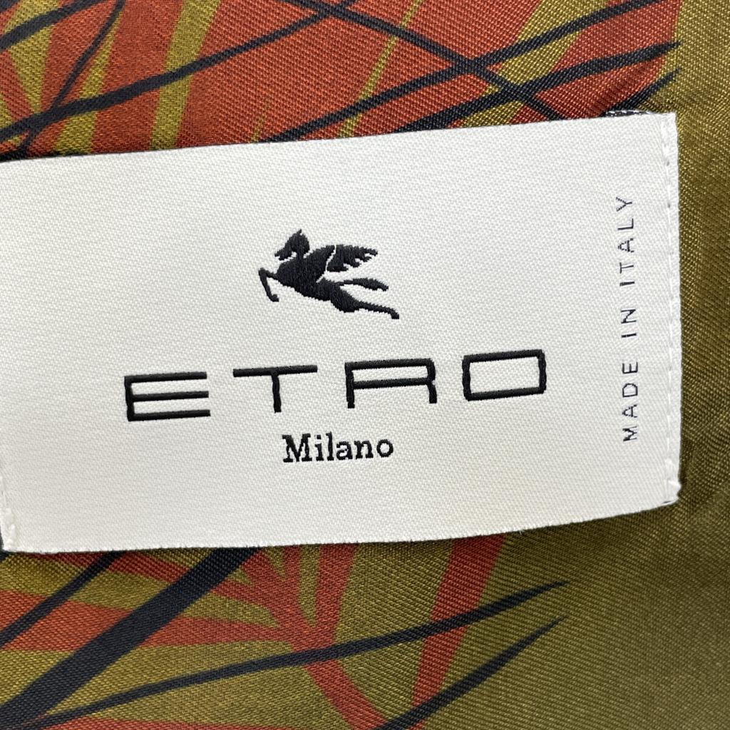 ETRO 2021 1187Q Blue Jacquard Print Lining 2B Tailored Jacket Jacket 60 blueUsed