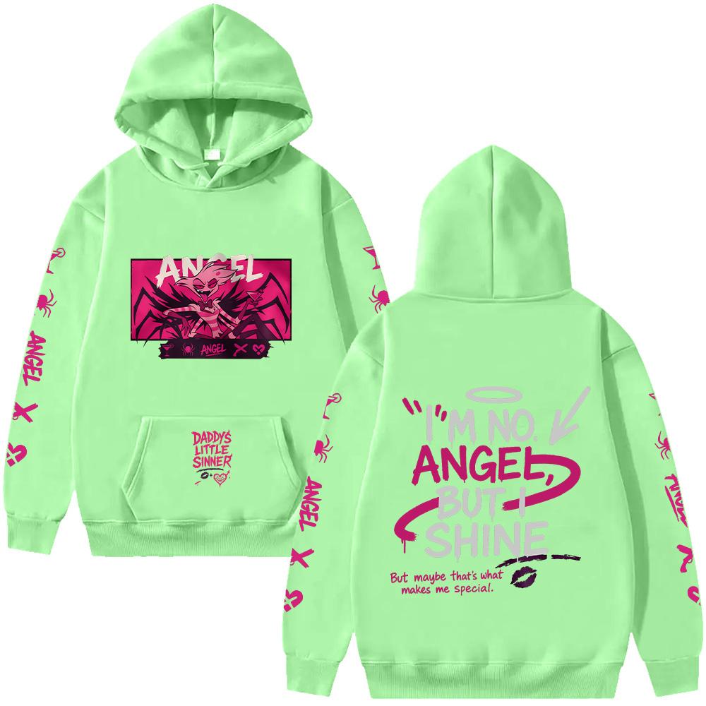 Angel Dust Hoodie Hazbin Hotel Harajuku Anime Pullovers Demoncore Unisex Streetwear Cute Edgy Imp Gift for Fan Streetwear Clothes