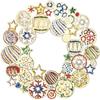 Couronne décorative - CTOP - 22,5 x 22,4 cm - Bois naturel - Intérieur - Mixte