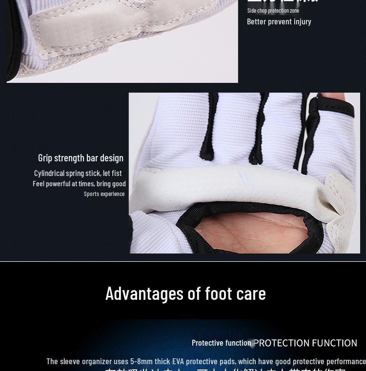 Adult & Child Taekwondo Half-Finger Protective Gloves & Foot Guards Set for Training & Competition