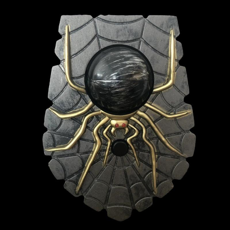 Enøyd Dørklokke Halloween Hjemmedekorasjon Edderkopp Dørklokke Med Skummel Glød/Spøkelseslyd Kreativ Skummel Edderkopp Øyekule Dørklokke