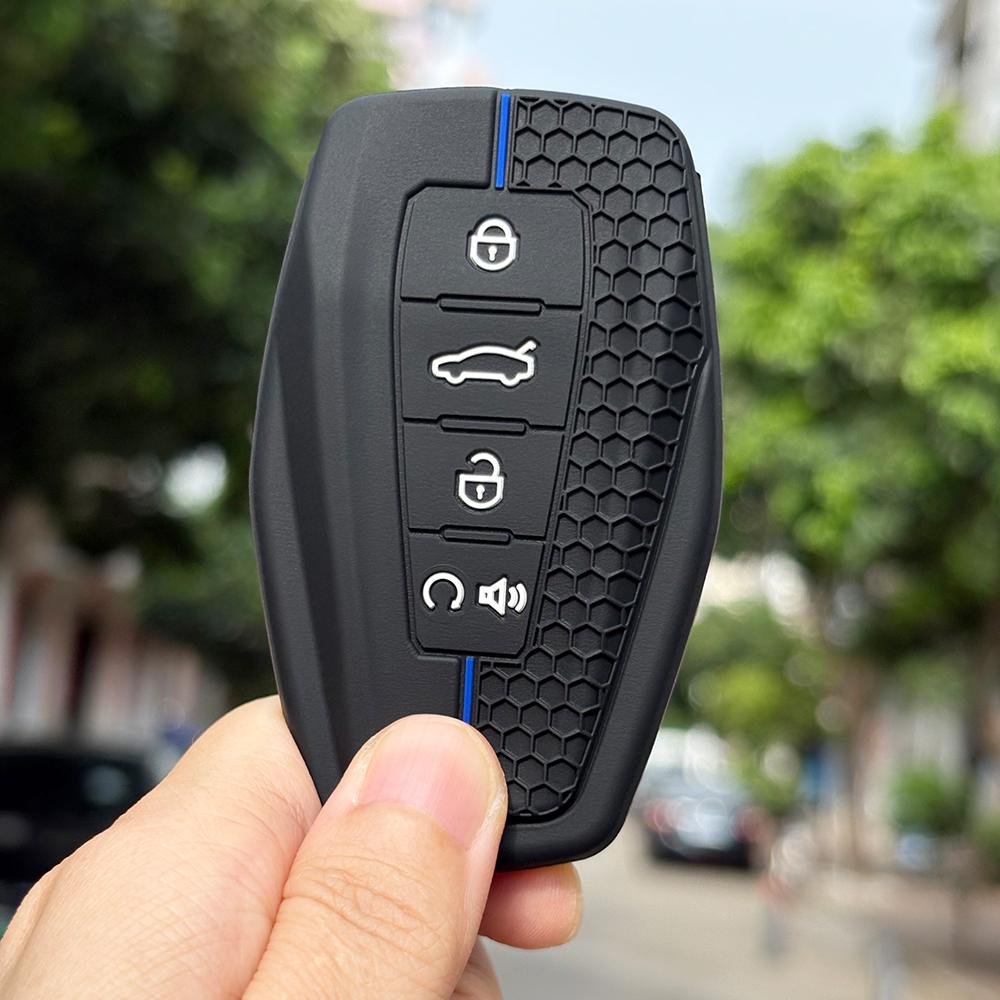 

Car Key Caps Case Cover With Keychain Holder For Geely Coolray X6 X7 Emgrand EX7 Global Hawk GX7 GS Vision X6 emblem Atlas Boyue