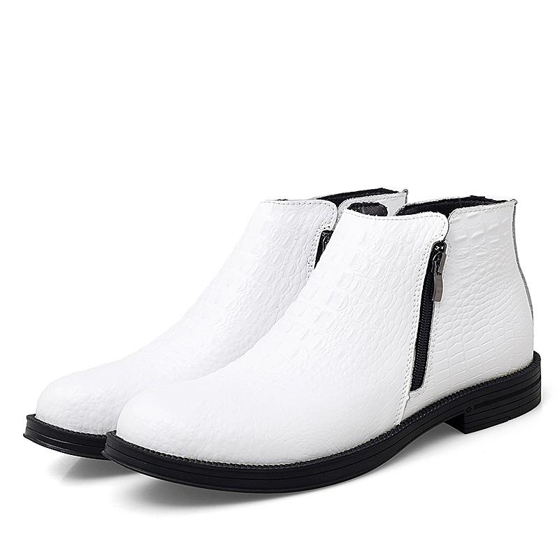 

Рабочая обувь Зимние ботинки Повседневная кожаная обувь Мужские коричневые винтажные мужские ботинки Челси Модная обувь Защитная обувь Броги Клубная обувь 45 белый
