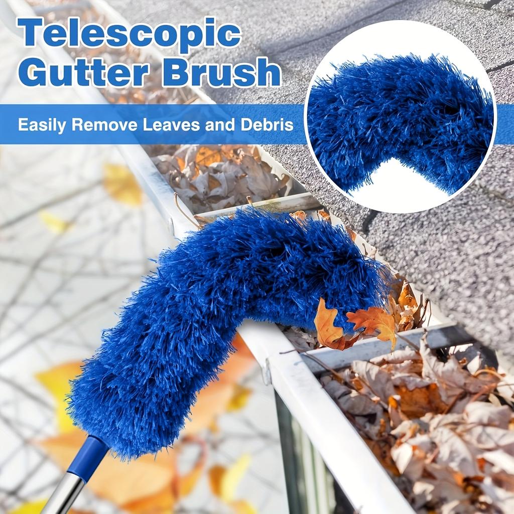 Telescopic Multifunctional Cleaning Tool, Drainage Groove Debris Remover & Ceiling Fan Feather Duster Brush