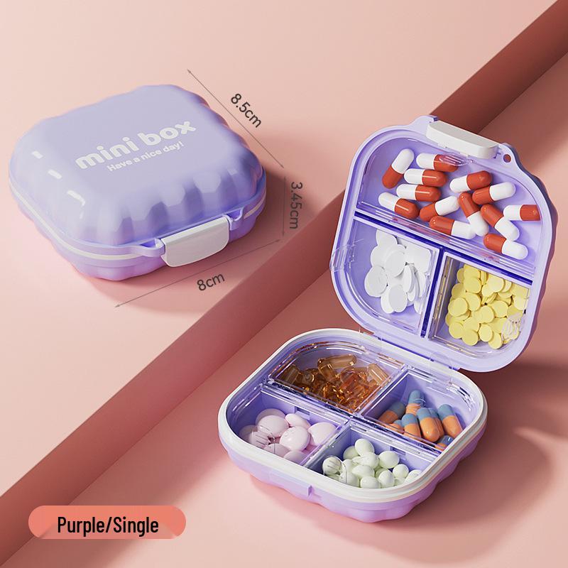 Portable Weekly Pill Dispenser with Daily 3-Dose Reminder