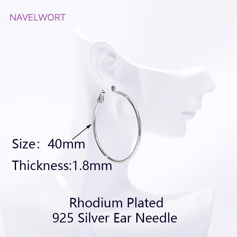 Trendy 14K Gold Plated Simple Round Round Hoop Earrings,High Quality Big Circle Earrings For Women Earring Party Jewelry Gift