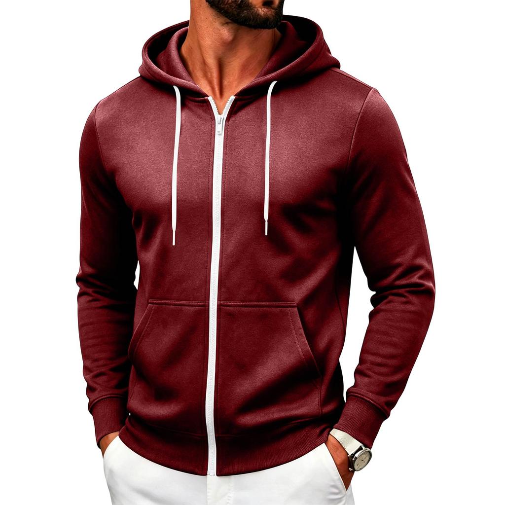 Men's Color Athletic Casual Hoodie for Spring and Fall