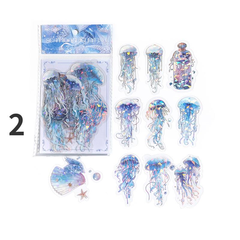 

Красочная сверкающая наклейка в виде медузы, креативный стереоскопический справочник, материал, канцелярские принадлежности, 20 шт./упак.