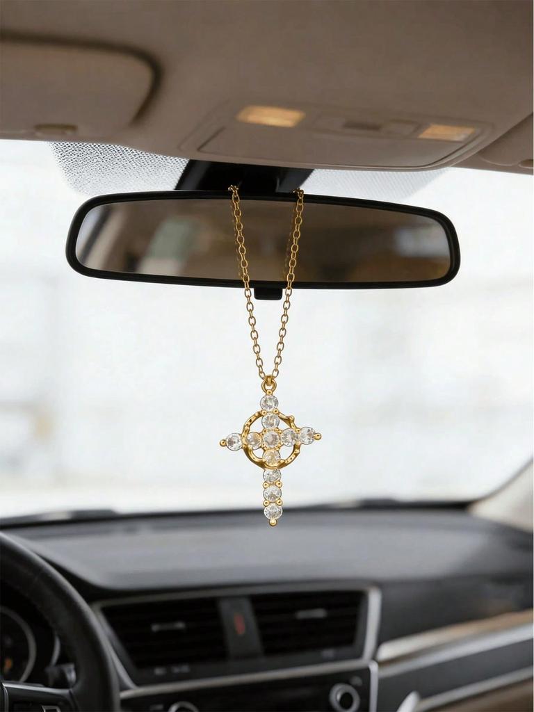 Shining Crystal Rearview Mirror Ornament - Perfect Gift for Best Friends, Female Friends and Family