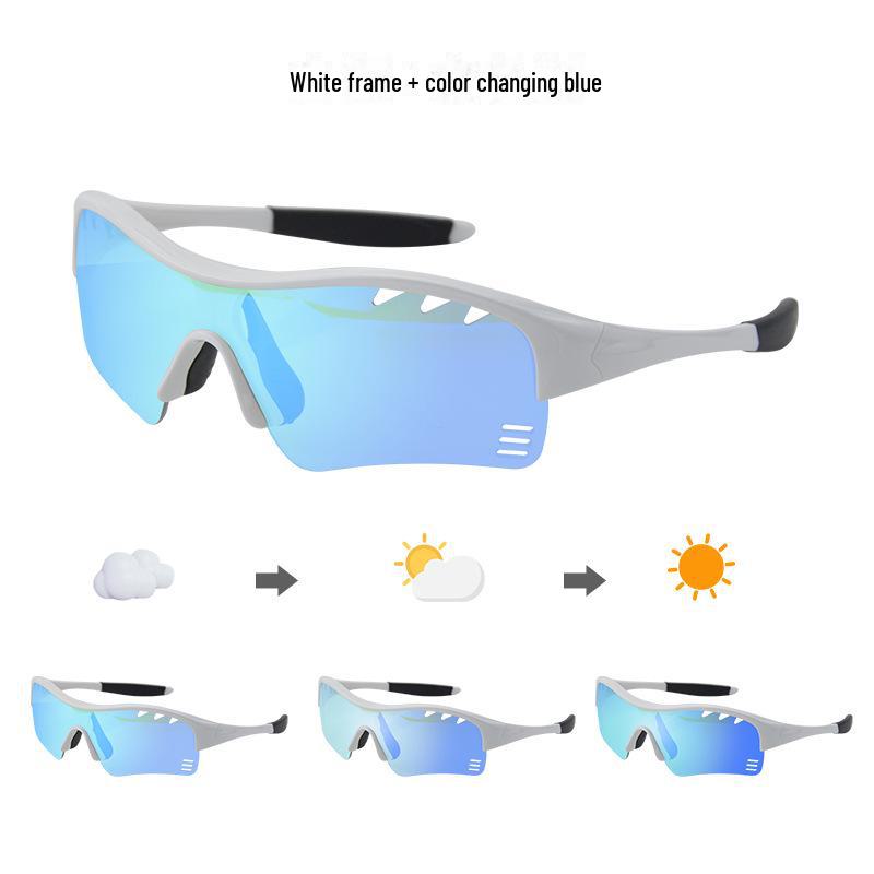 Kids' & Teens' UV-Resistant Color-Changing Cycling & Skating Sunglasses - Windproof Goggles for Mountain & Speed Downhill