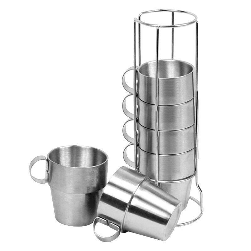 Zhi Shi Stainless Steel Double-Wall Tumbler Set (6-Piece)