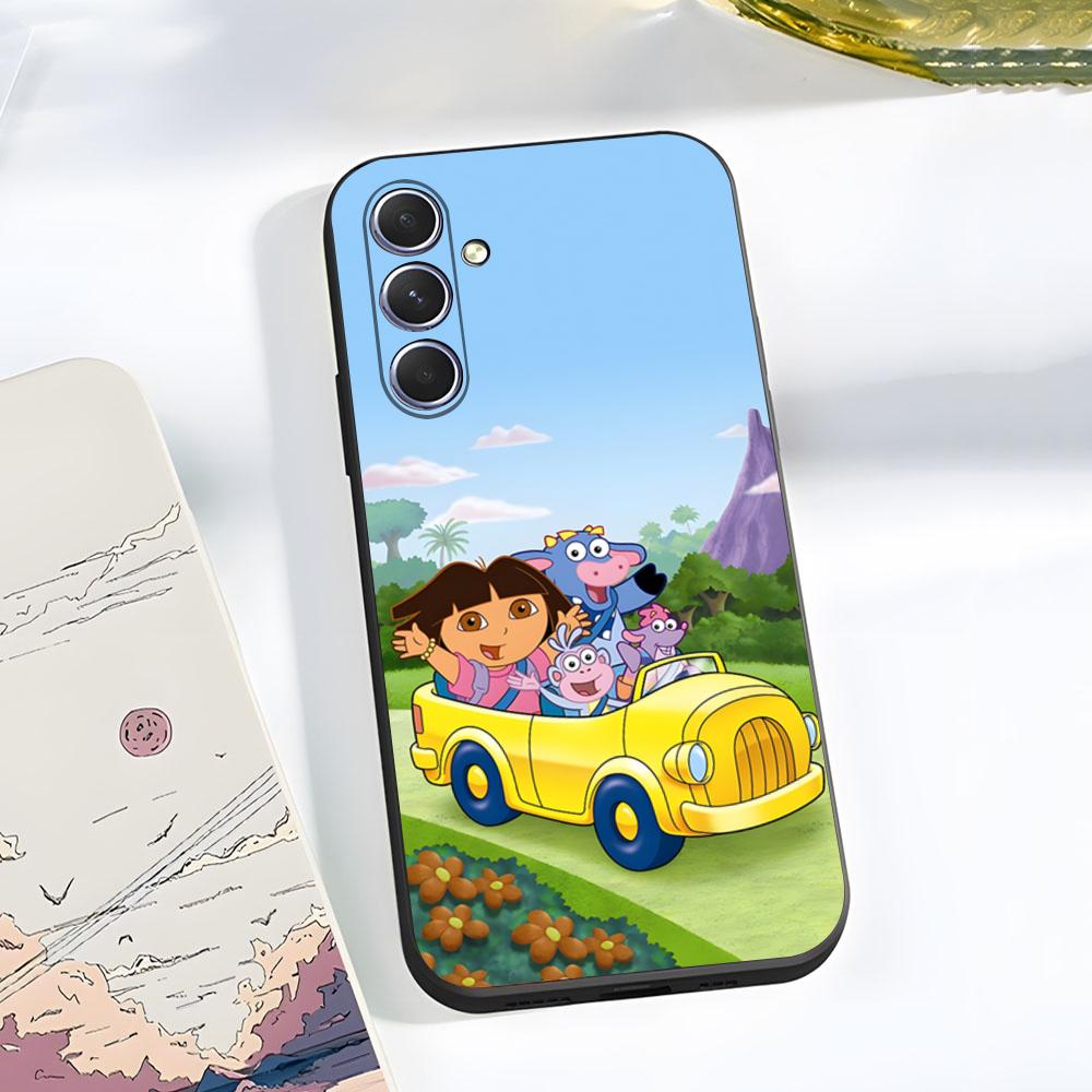 Cute D-Dora Phone Case For Samsung A56 A36 A26 A16 A15 A25 A35 A55 A14 A34 A24 A54 Black Soft Shell