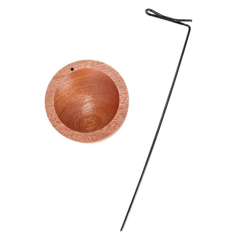Sapeli Inverted Incense Holder: Solid Wood Aromatherapy Accessory for Home and Zen Tea Ceremonies