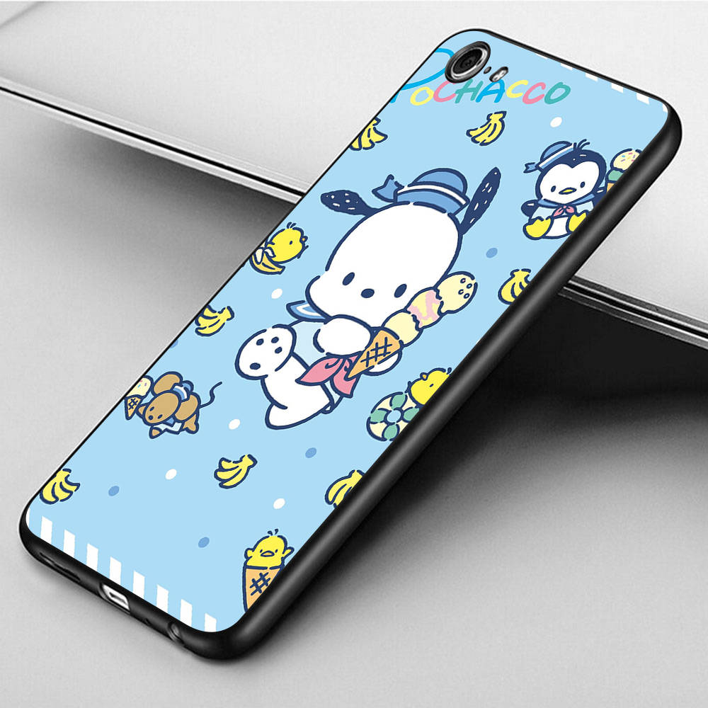 KT73 Pochacco Hülle für Xiaomi Poco X6 X4 M5 M6 F5 F6 C65 C55 C50 C51 C40 Redmi Note 7 8 14C A3X 13C 12C 11 10A 9C Pro Schwarz Sofe Hülle