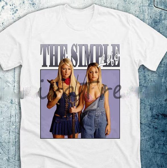Футболка в стиле ретро 90-х, посвященная сериалу «Простая жизнь», футболка Пэрис Хилтон, хип-хоп, унисекс M