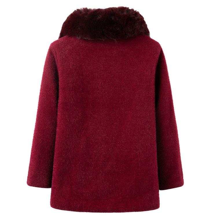 Grandma Autumn Short Jacket Fashionable Rich Lady Spring and Autumn Plus Wool Coat Elderly Female Mother Autumn and Winter Clothes