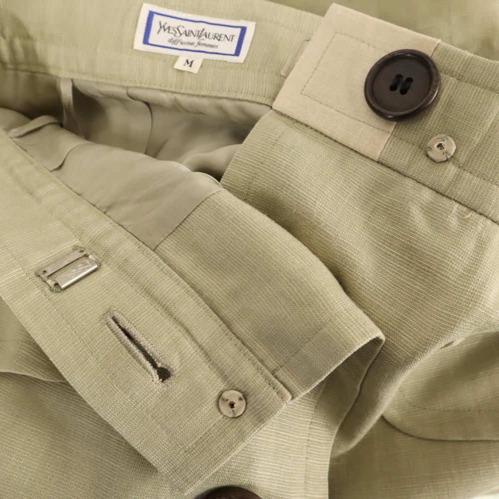 Yves Saint Laurent 90s Old Midi Length Tight Skirt M Gurege Women Used