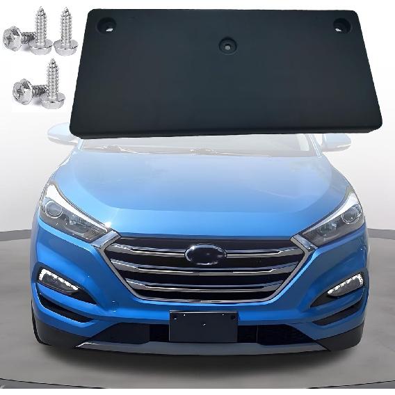 FASTCHE Front Bumper License Tag Plate Frame Bracket Holder Compatible with 2016 2017 2018 Hyundai Tucson Front License Plate Frame Replace OE #
