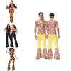 70s Retro Disco Cosplay Costume Set For Men And Women Perfect For Halloween And Themed Parties