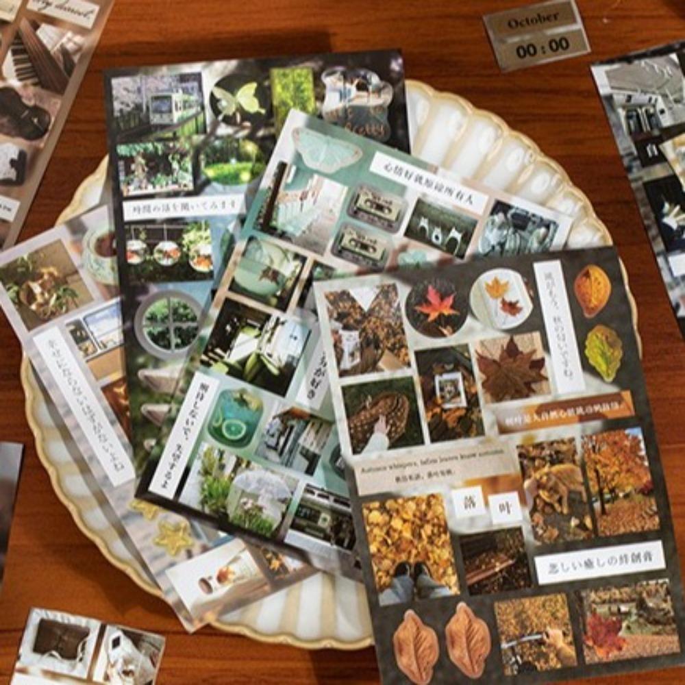 20 PEZZI MINKYS Adesivi Decorativi Libro Retro Laptop Libro Adesivi per Fotocard Cancelleria Scolastica